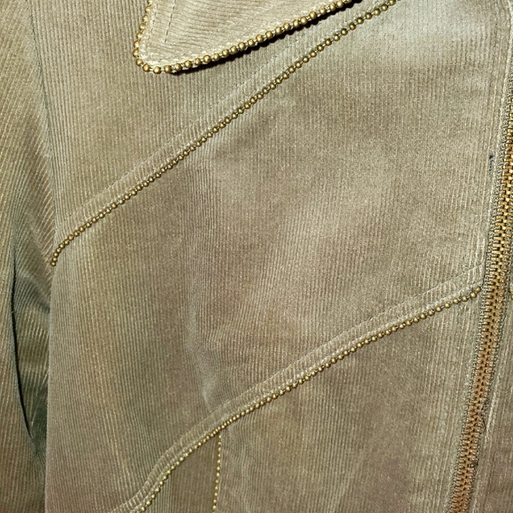 Juliana Collezione blazer size 10 corduroy studded zip. Italy - Picture 3 of 12
